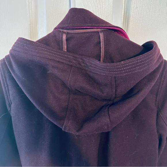 Marc New York Andrew Marc dark purple wool pea coat Size 6 NWOT - Picture 4 of 6